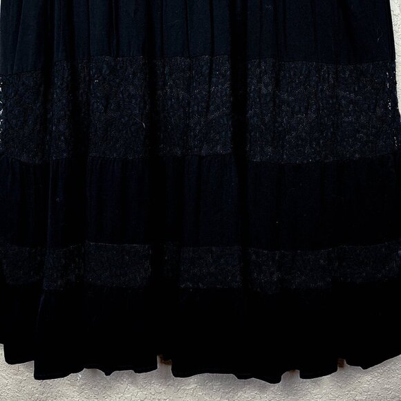 Torrid Tiered Challis Lace Boho Chic Prairie Tunic Ruffled Midi Sz 1 - NWOT - Picture 6 of 10